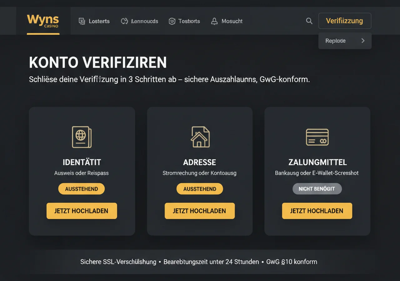 Konto-Verifizierung (KYC) – Wyns